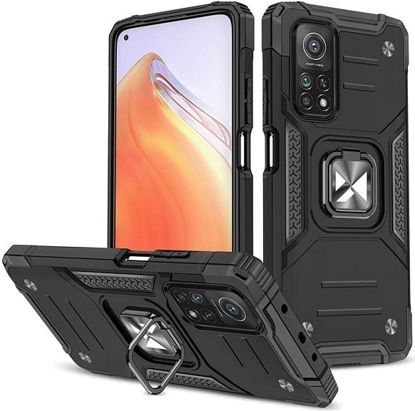 Pouzdro Ring Armor plastové Xiaomi Mi Poco M4 Pro 5G / Redmi Note 11 5G / 11T 5G / 11S 5G, černé WOZ243305