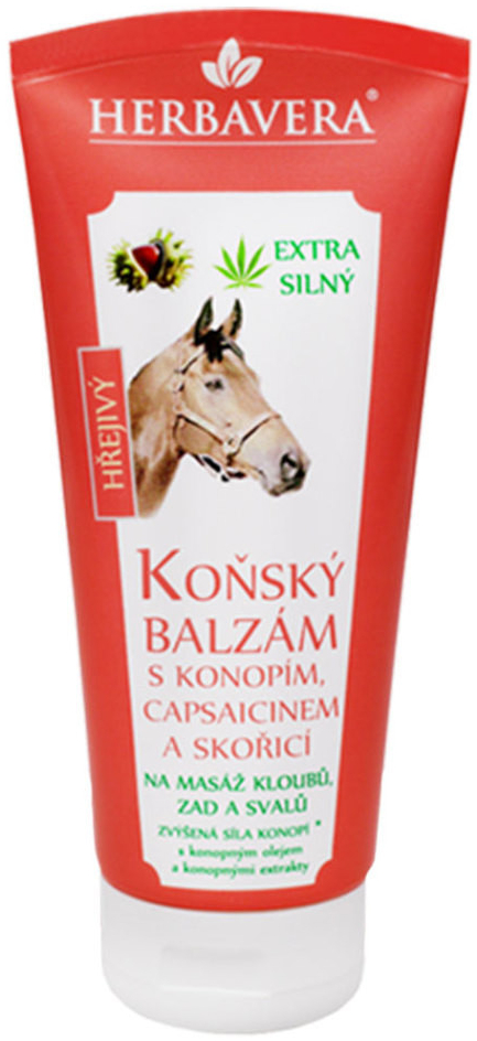 Herbavera Herbavera koňský balzám hřejivý s konopím, capsaicinem a skořicí 200 ml