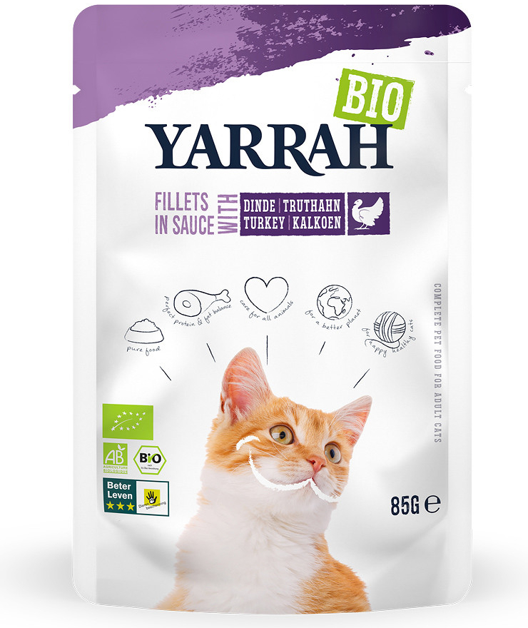 Yarrah Bio filety v omáčce s krocaním 28 x 85 g