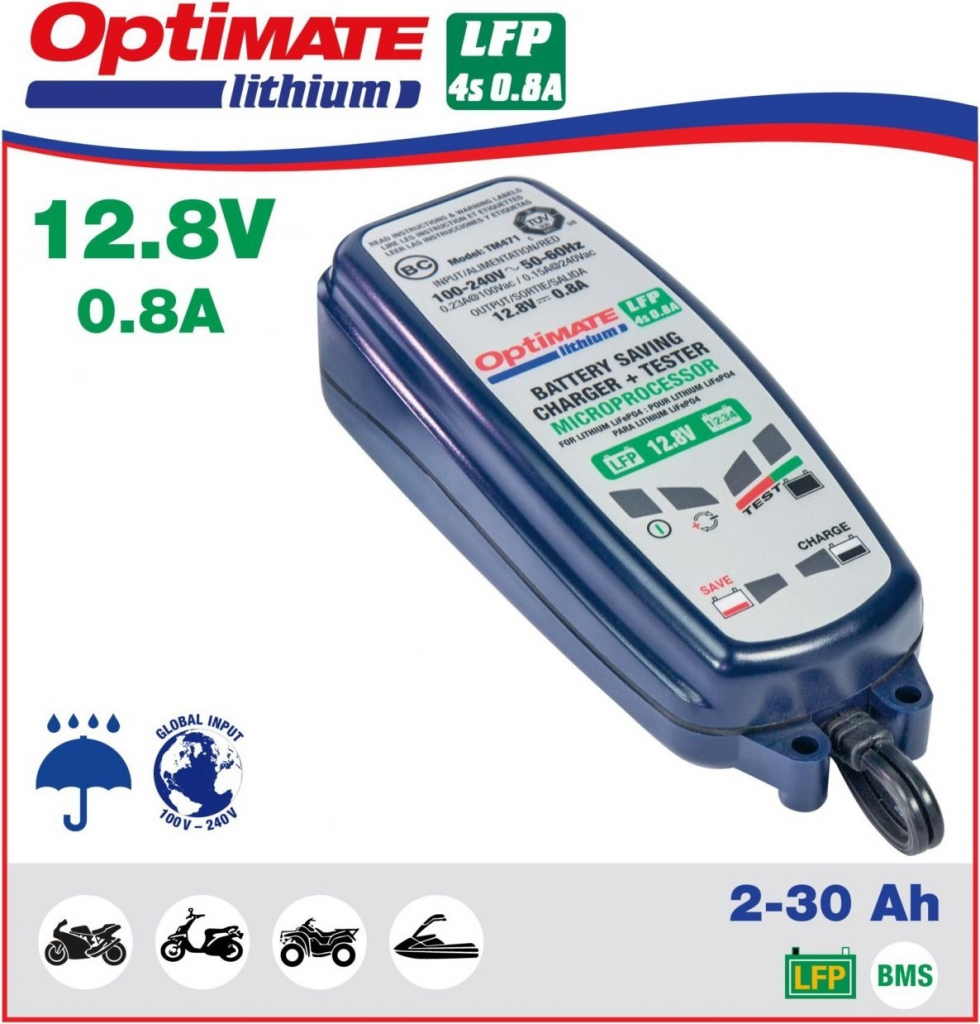 OptiMATE Luthium 4s 12,8V/0,8A LiFePO4