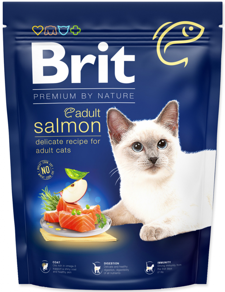 Brit Premium by Nature Cat Adult Salmon 0,8 kg