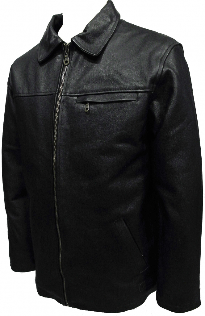 Kožená bunda Jasper černá
