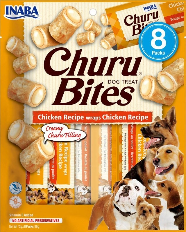 Inaba Churu Bites dog snack kuře a tuňák 8x 12 g