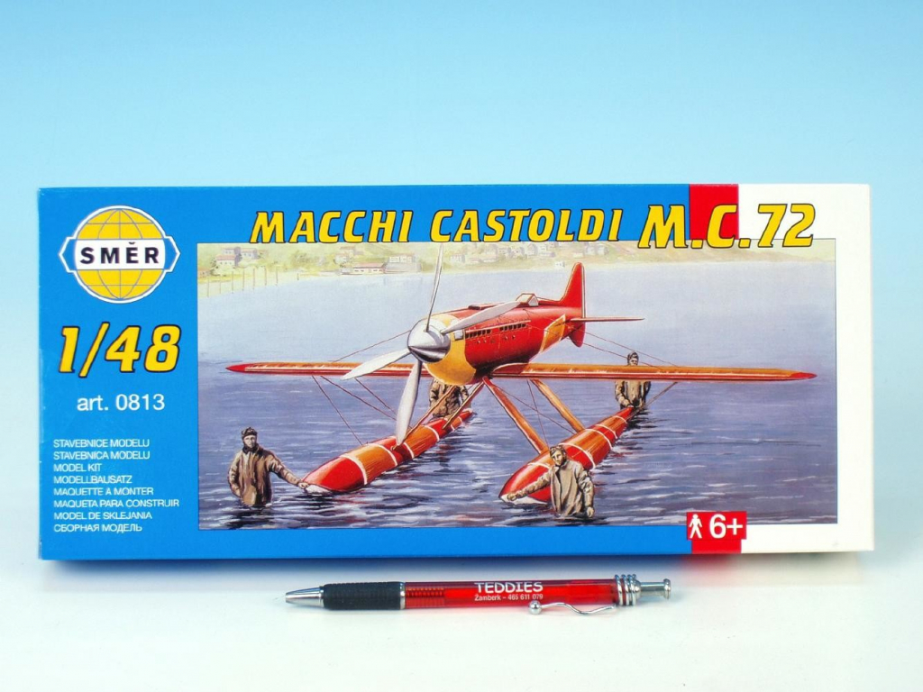 Směr model letadla Macchi Castoldi M.C.72 17 5x19 cm v krabici 31x13 5x3 5 cm 1:48