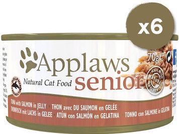 Applaws Cat Tin Senior Tuňák a Losos 6 x 70 g