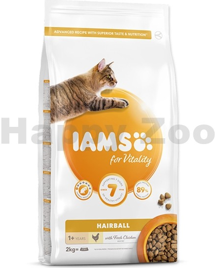 Iams for Vitality Cat Adult Hairball Chicken 2 kg