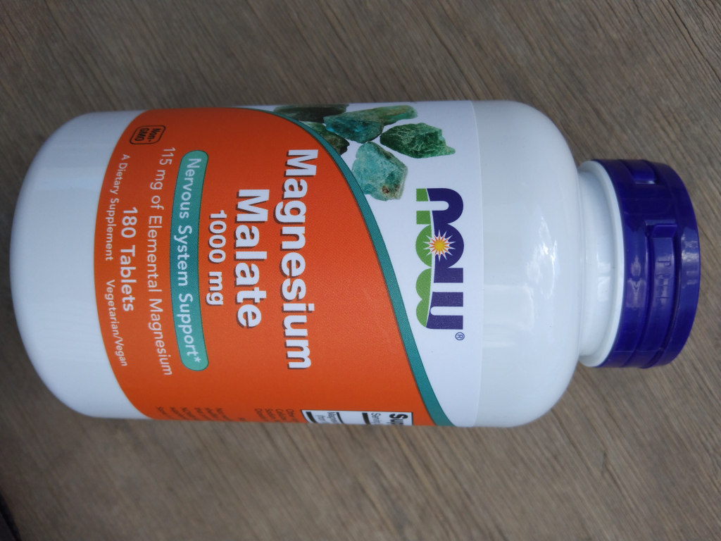 Now Foods Magnesium Malate hořcík malát 1000 mg 180 tablet