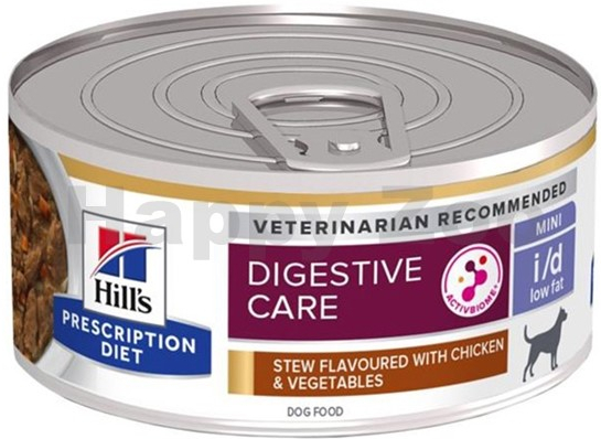 Hill’s Prescription Diet I/D Mini Low Fat Stew skuřetem rýží a zeleninou 156 g