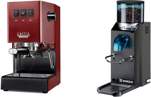 Set Gaggia New Classic EVO + Rancilio Rocky Doserless