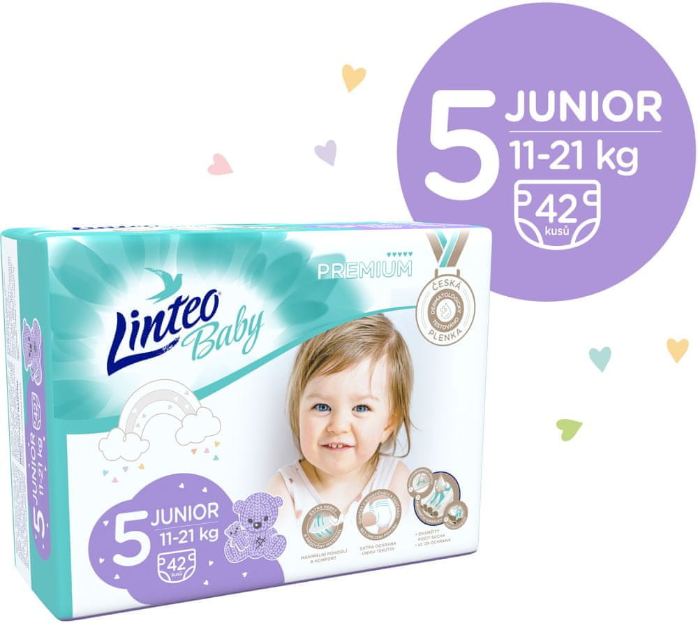 LINTEO BABY PREMIUM JUNIOR 11-21 kg 42 ks