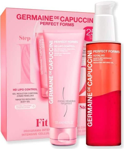 Germaine de Capuccini Perfect Forms Fit Action tělový gel proti celulitidě 125 ml + redukční infuzní olej 200 ml dárková sada