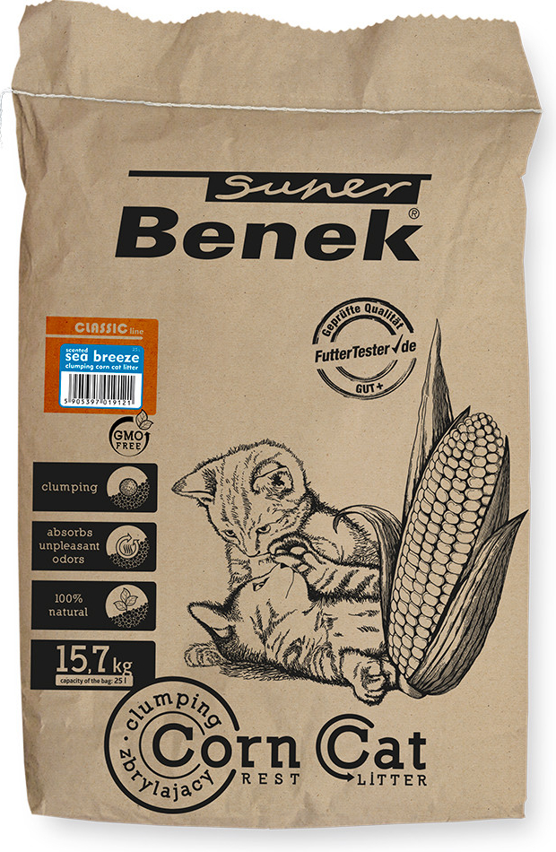 Benek Super Corn Cat mořský vánek 25 l 15,7 kg