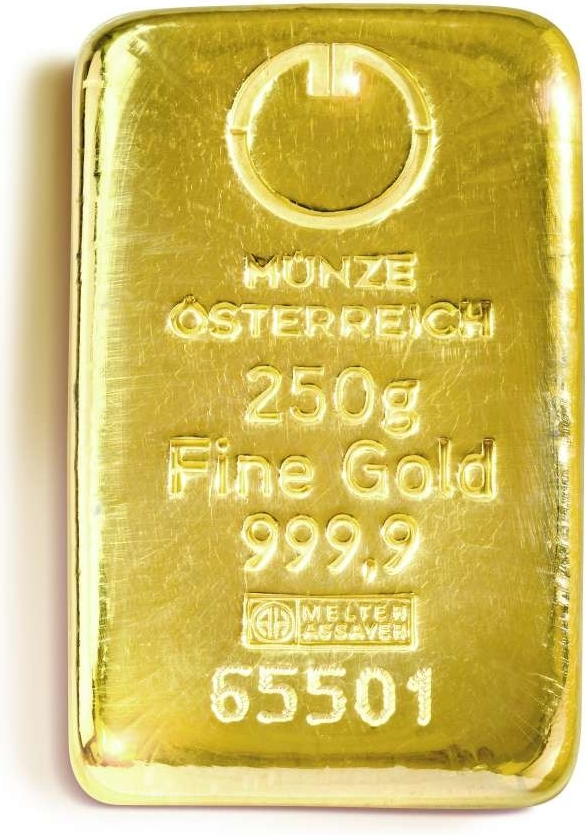 Münze Österreich zlatý slitek 250 g