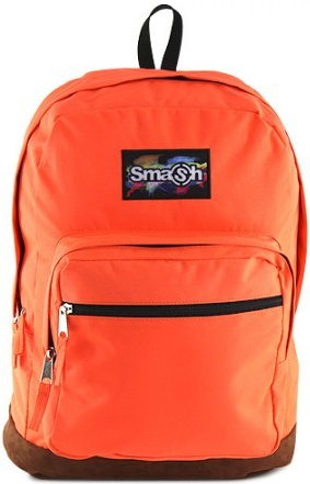 Smash batoh 056988 neonově oranžová semišový pruh