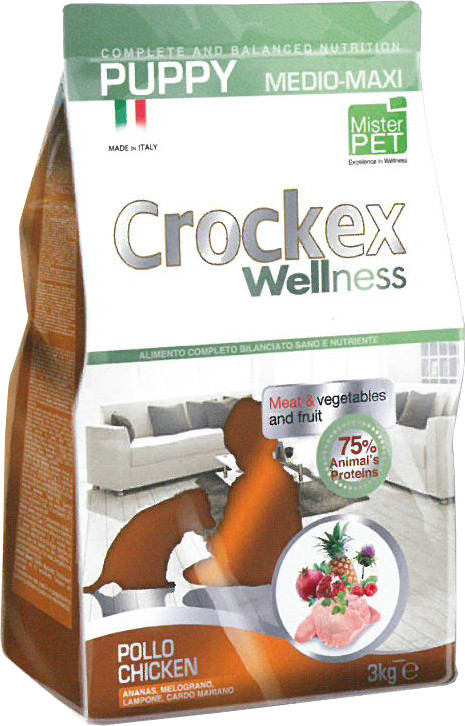 Crockex Wellness Puppy kuře s rýží 12 kg