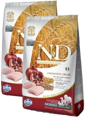 N&D Low Grain Dog Adult Chicken & Pomegranate 2 x 12 kg
