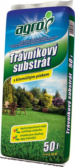 Agro CS trávníkový substrát s křemičitým pískem 50 l