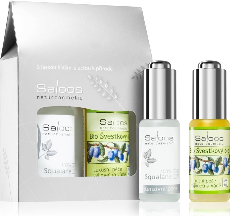 Saloos Bio Švestkový olej 20 ml + 100% Squalane 20 ml dárková sada