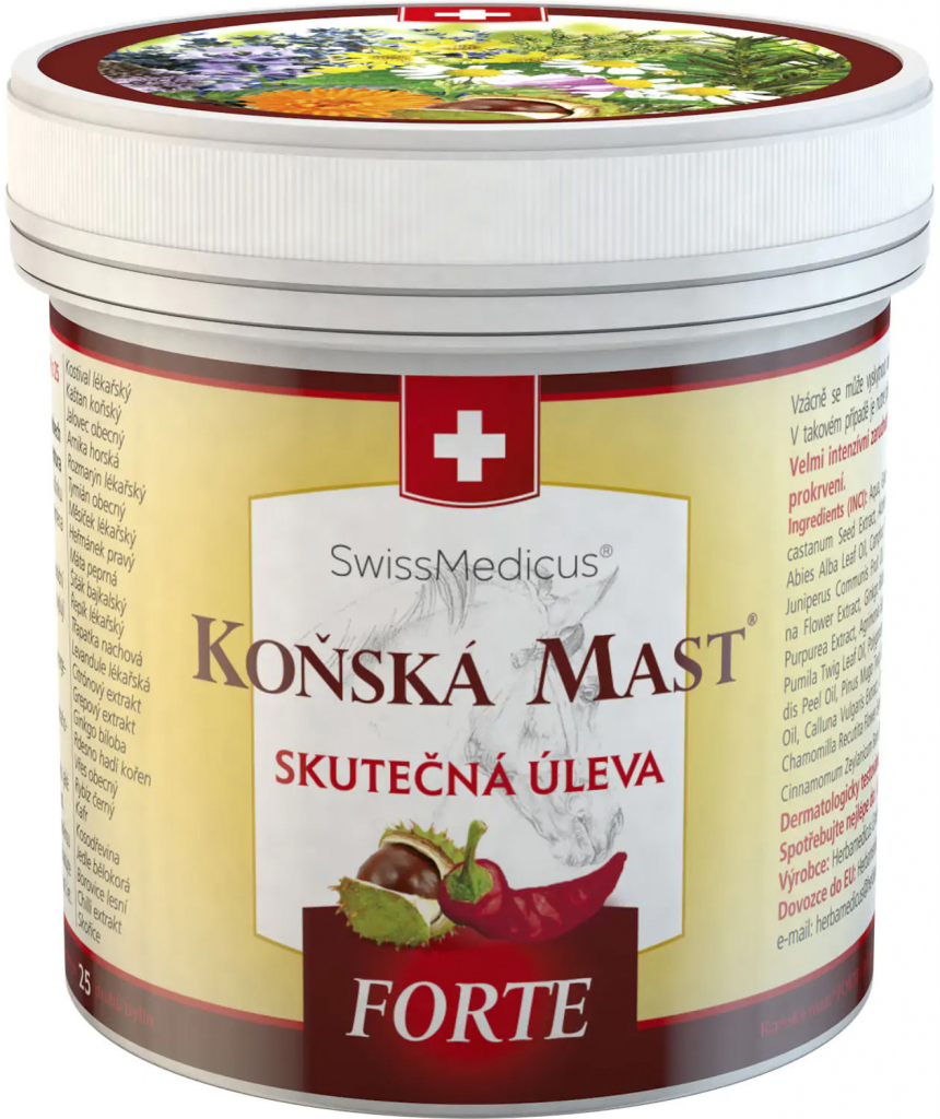 Swissmedicus Koňská mast Forte hřejivá 250 ml