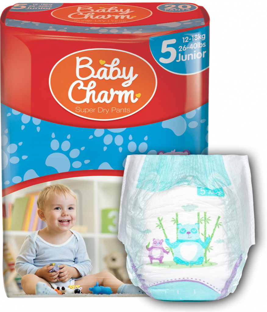 Baby Charm Super Dry Pants 5 12-18 kg 20 ks