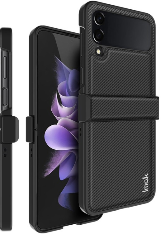 Pouzdro IMAK CARBON Ochranné Samsung Galaxy Z Flip4 5G černé