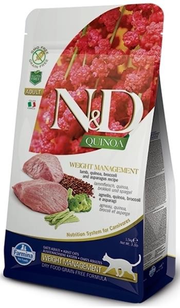 N&D GF Cat Quinoa Weight Management Lamb&Broccoli 1,5 kg