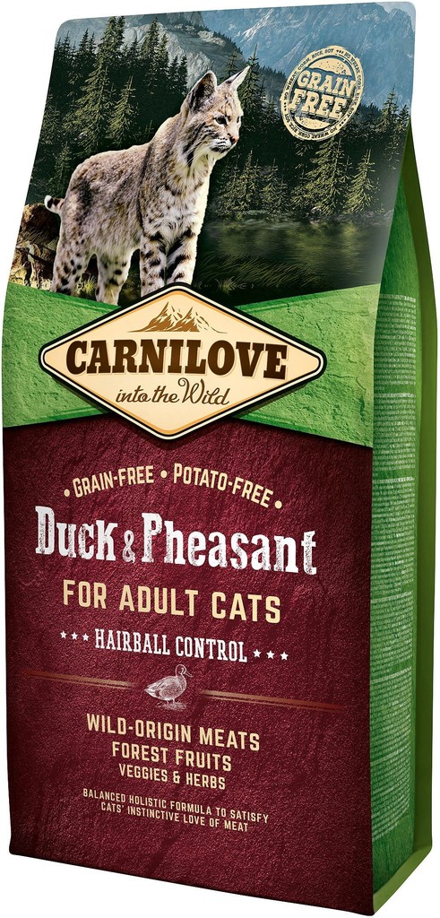 Carnilove Duck & Pheasant for Adult Cats Hairball Control 6 kg