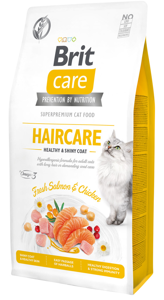 Brit Care Cat Grain-Free Haircare Healthy & Shiny Coat 7 kg