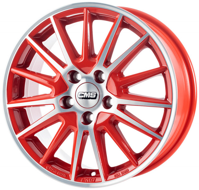 CMS C23 6x15 5x100 ET35 red polished