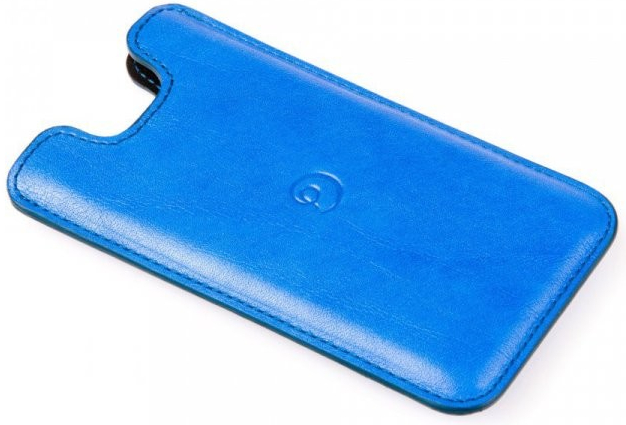 Pouzdro DannyP kožené obal na iPhone 5 / 5S / SE2016 modré