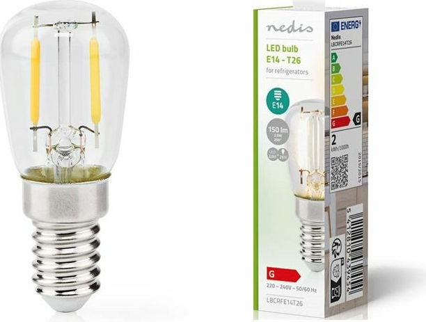 Nedis LBCRFE14T26 LED žárovka do lednice T26 E14/2W/230V 2700K NE0670