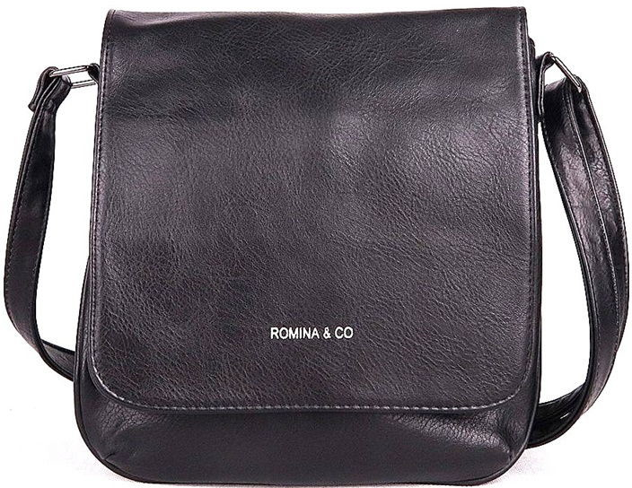 Romina & Co malá černá crossbody kabelka F21 s klopou