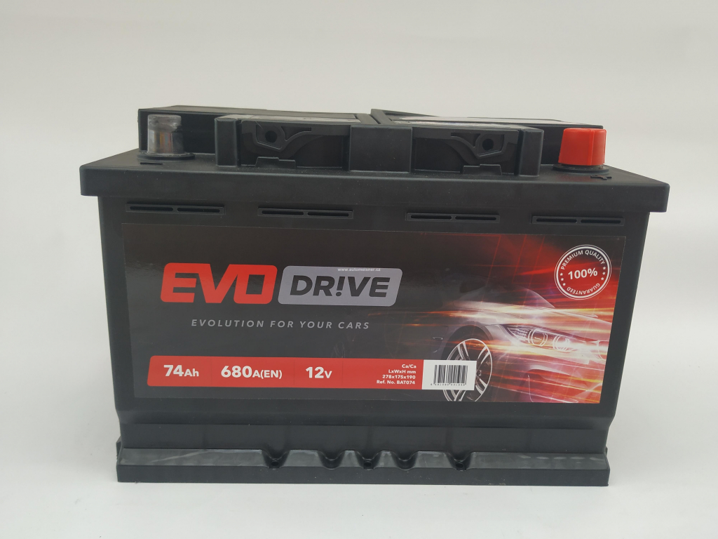 EVODRIVE 12V 74Ah 680A BAT074