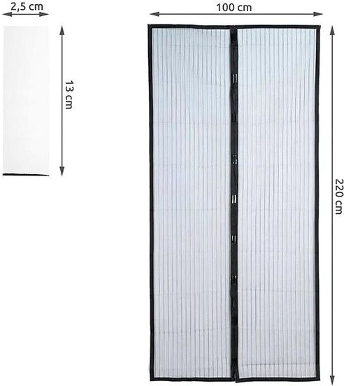 ISO Síť proti hmyzu 210 x 100 cm černá