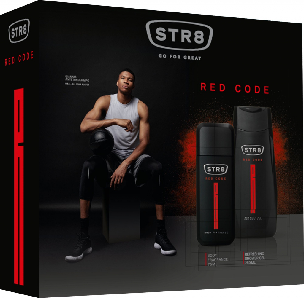 STR8 Red Code deospray 75 ml + sprchový gel 250 ml dárková sada