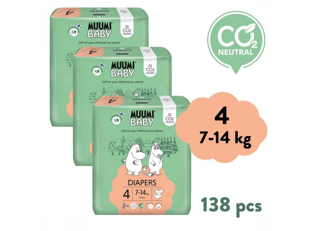 Muumi Baby 4 Maxi 7-14 kg eko 138 ks