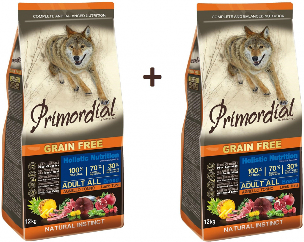 Primordial Adult Grain Free Lamb & Tuna 2 x 12 kg