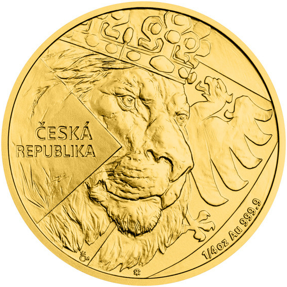 Česká mincovna Zlatá mince Český lev 2024 stand 1/4 oz