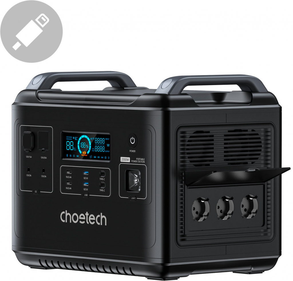 Choetech BS006 Super Mini 2000W černá