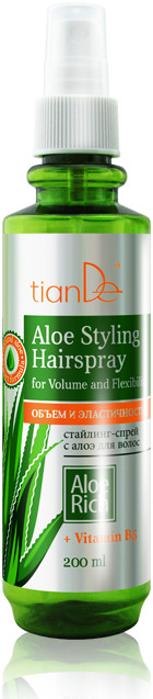 TianDe stylingový sprej na vlasy s Aloe objem a pružnost 200 ml