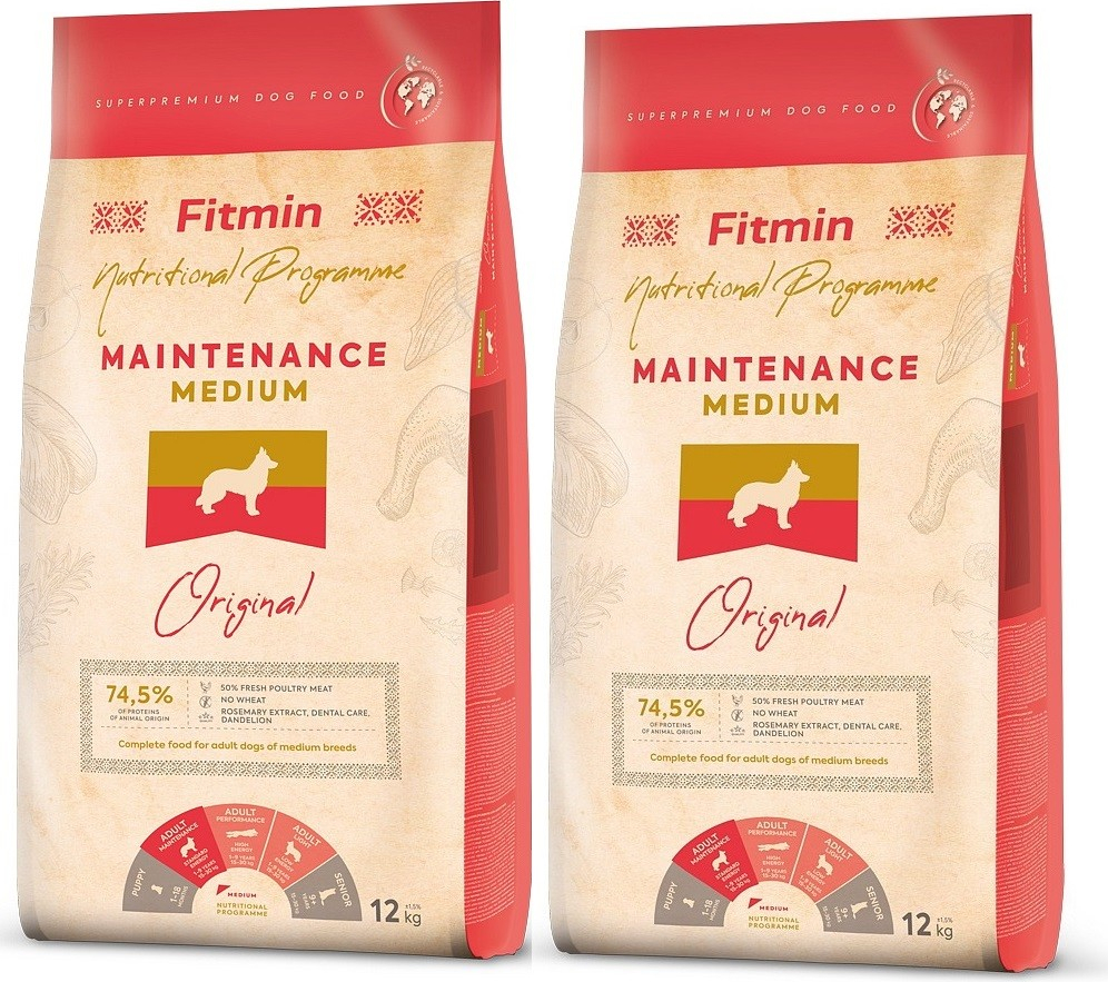 Fitmin Dog Medium Maintenance 2 x 12 kg