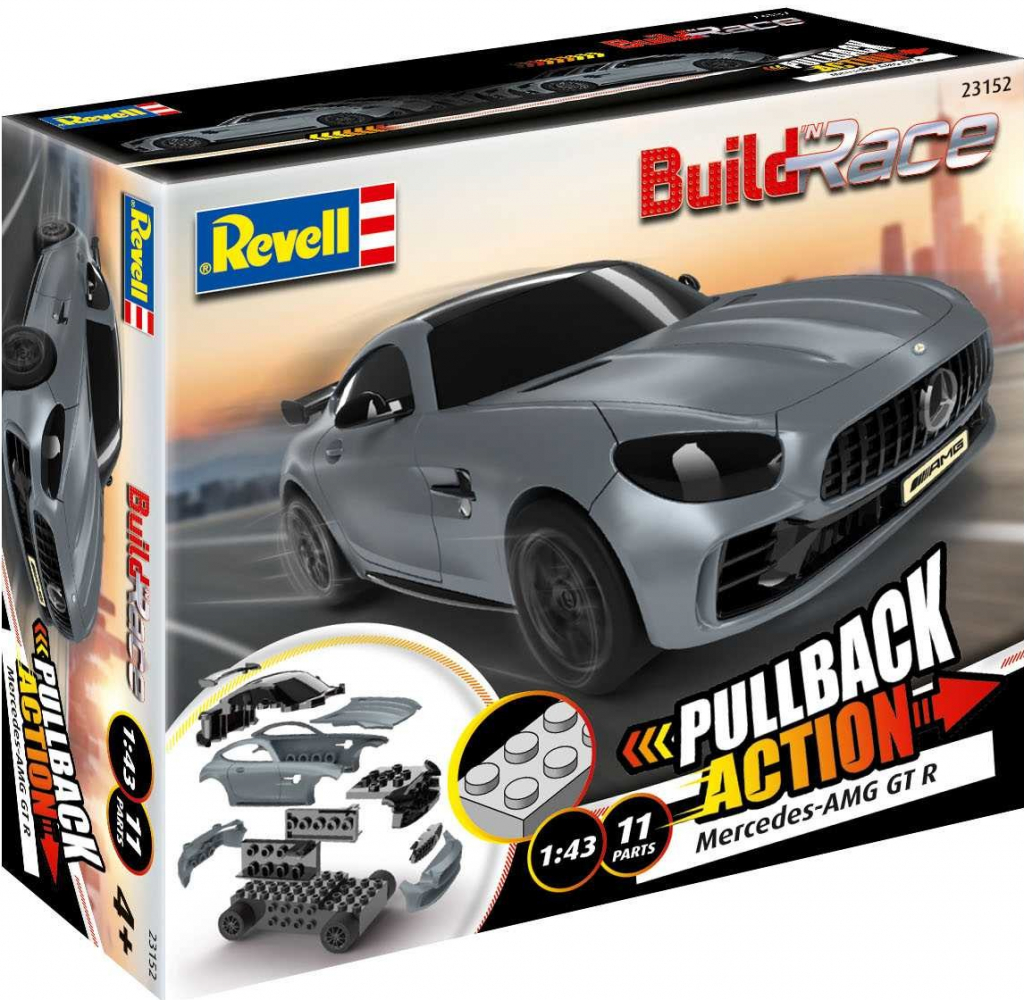 REVELL Build n Race auto 23152 Mercedes-AMG GT R šedý 1:43