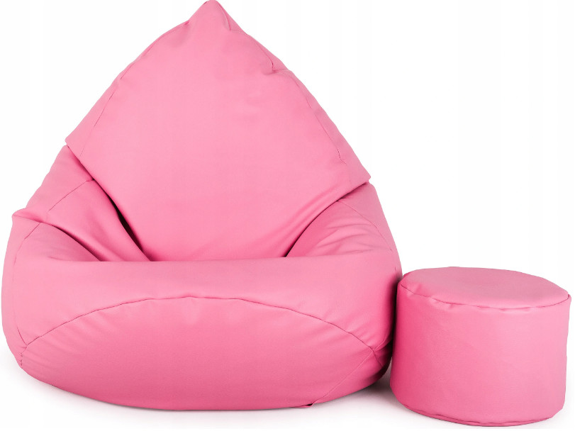 Jaks sedací vak XXXL + podnožka 120x100x75 cm pink