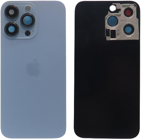 Kryt Apple iPhone 13 Pro zadní sklo + sklíčko kamery modrý