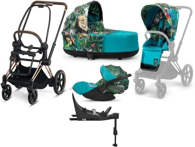 Cybex e-Priam 3.0 Kombinovaný + Cloud Z2 Autosedačka 0-13 kg + Základna Isofix Z2 Sada 4v1 We The Best Dj Khaled 2023