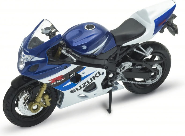 Welly Motocykl Suzuki GSX-R750 model modrý 1:18