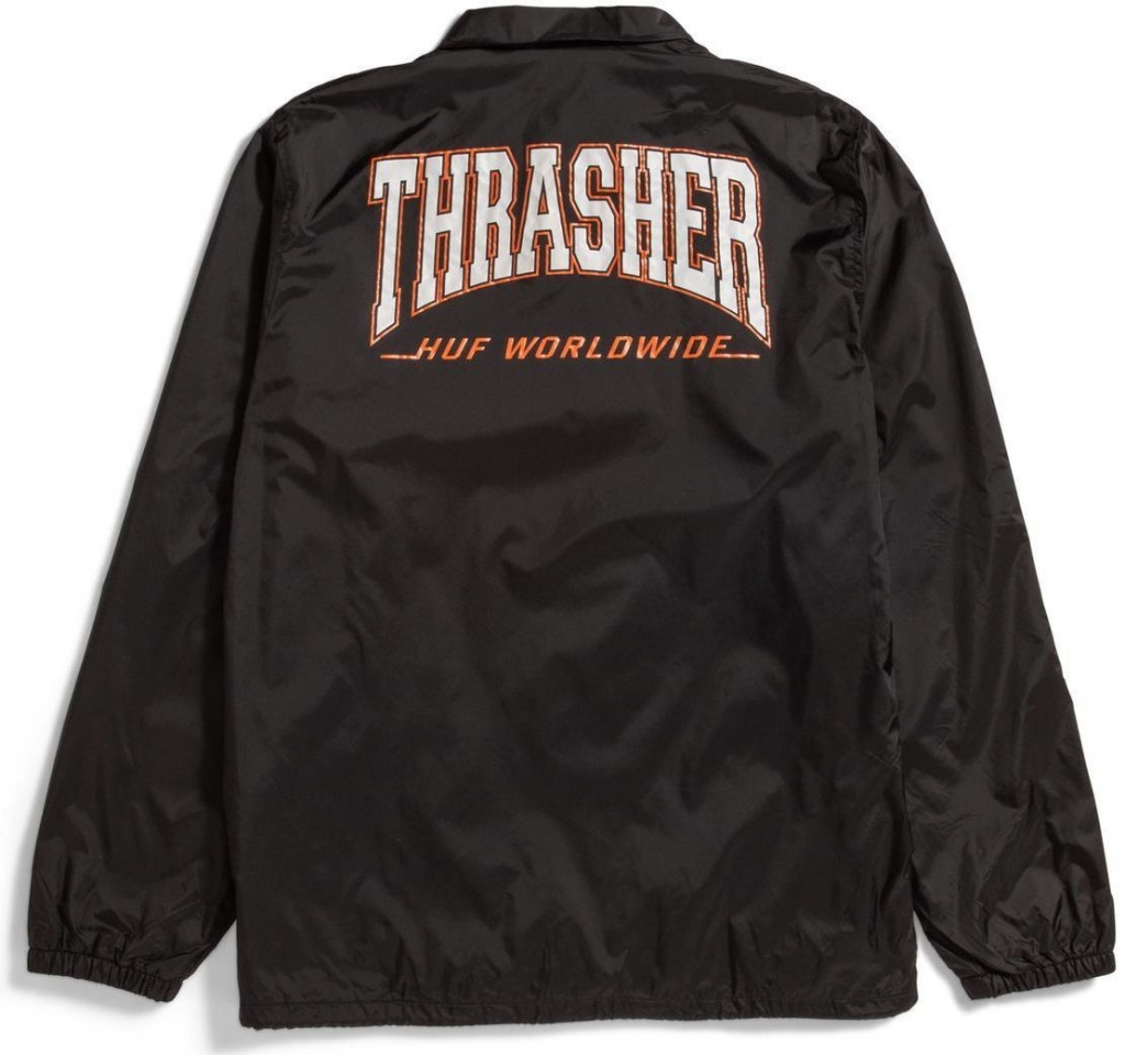 HUF Thrasher Split Coaches Jacket Black