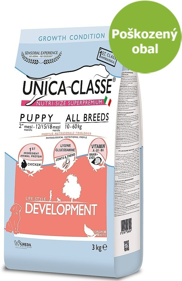 Unica Classe Development Puppy All Breeds Chicken 12 kg