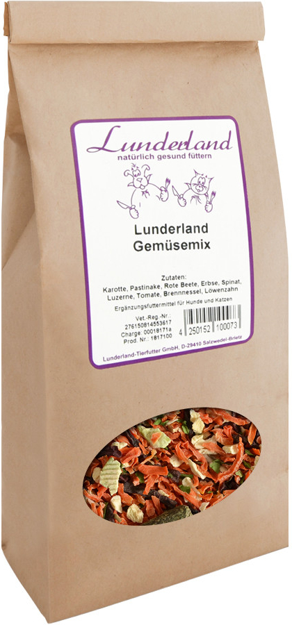 Lunderland Zelenina Sušená směs 100% bez obilnin 0,5 kg