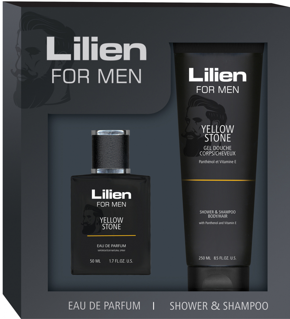 Lilien For Men Yellow Stone sprchový gel 250 ml + EDP 50 ml dárková sada